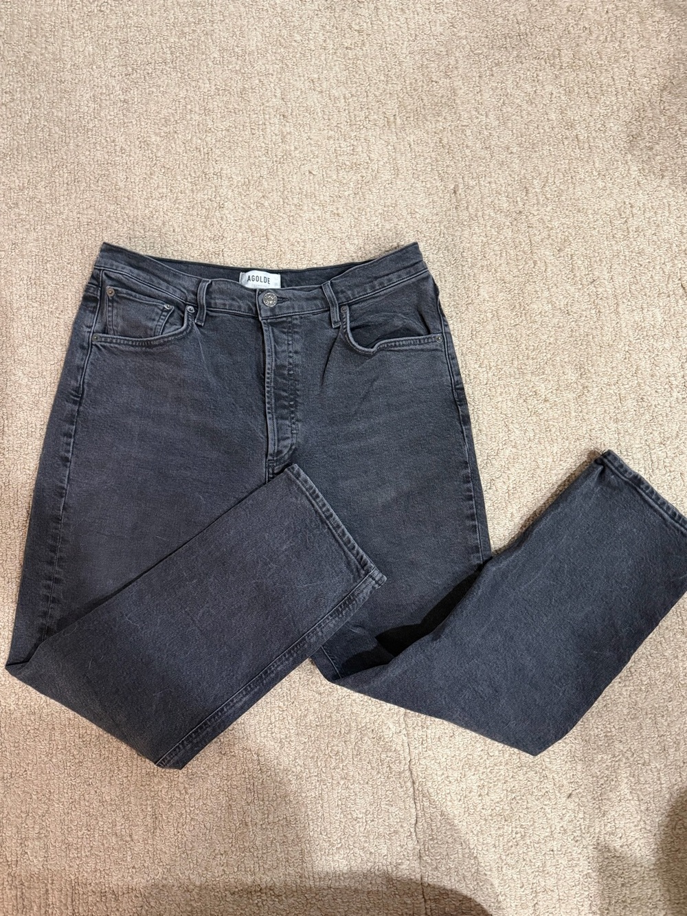 Agolde washed Black cropped Jeans - Picture 2 of 4